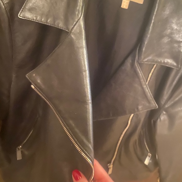 Michael Kors black leather jacket - Picture 6 of 6